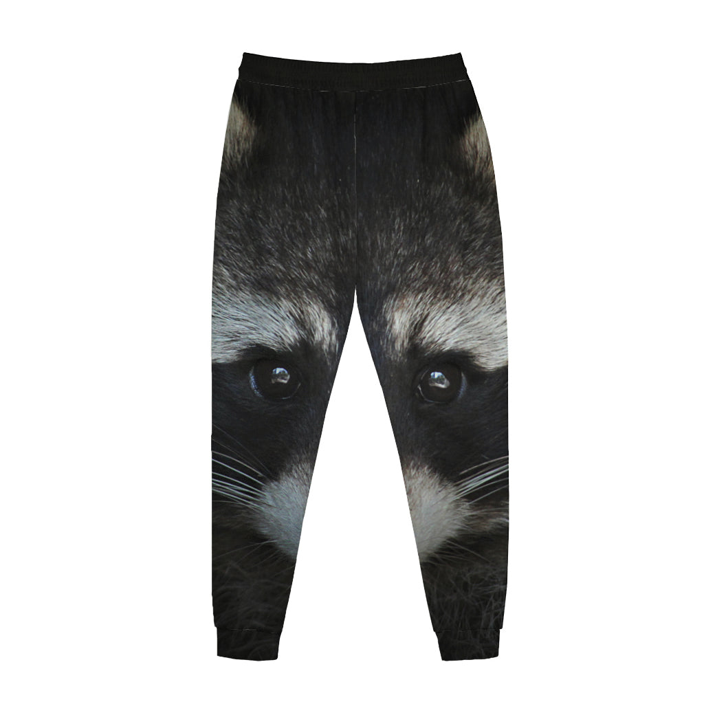 Raccoon Portrait Print Jogger Pants