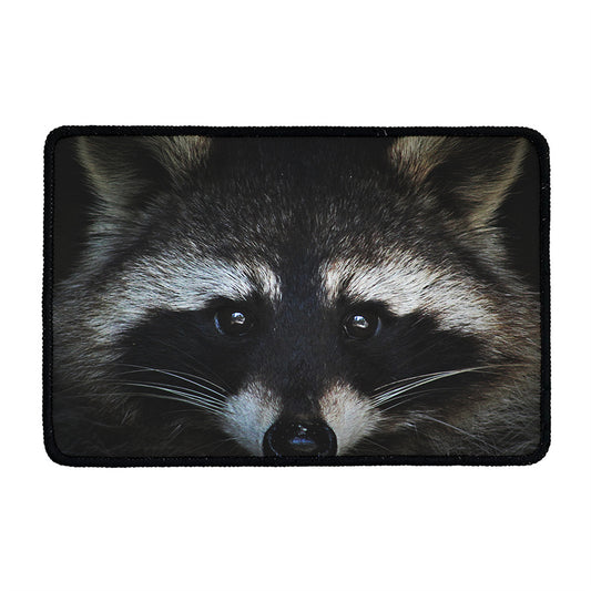 Raccoon Portrait Print Kitchen Mat