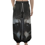 Raccoon Portrait Print Lantern Pants