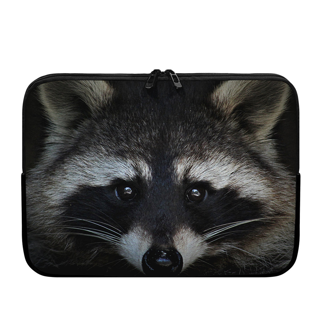 Raccoon Portrait Print Laptop Sleeve