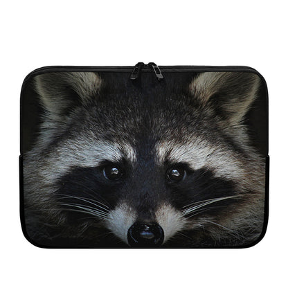 Raccoon Portrait Print Laptop Sleeve