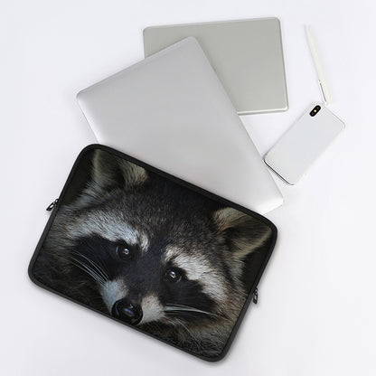 Raccoon Portrait Print Laptop Sleeve