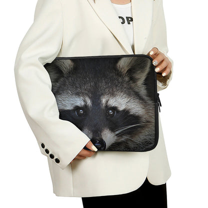 Raccoon Portrait Print Laptop Sleeve