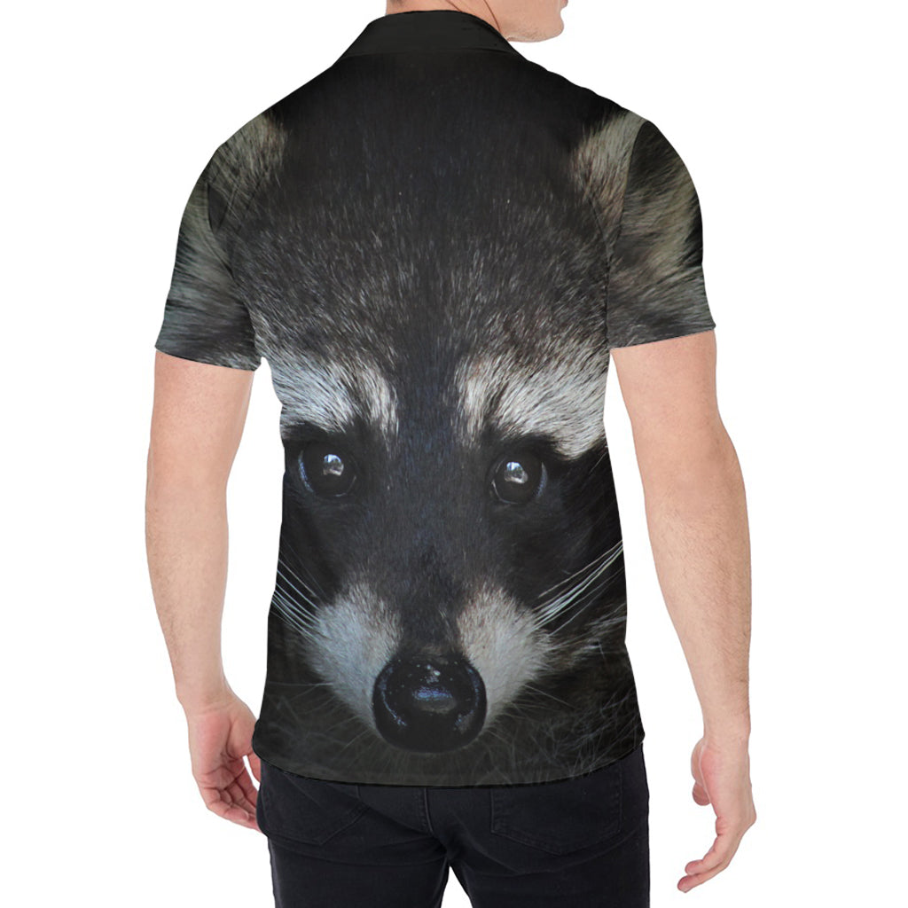 Raccoon Portrait Print Men's Shirt