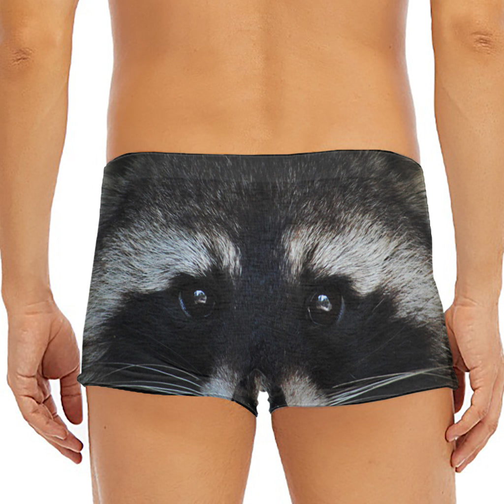 Raccoon Portrait Print Men's Short Boxer Briefs