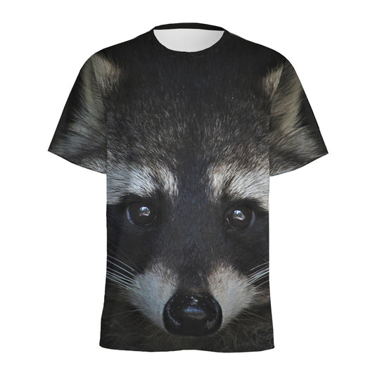 Raccoon Portrait Print Men's Sports T-Shirt