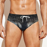 Raccoon Portrait Print Men's Swim Briefs