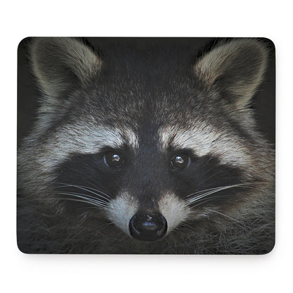 Raccoon Portrait Print Mouse Pad