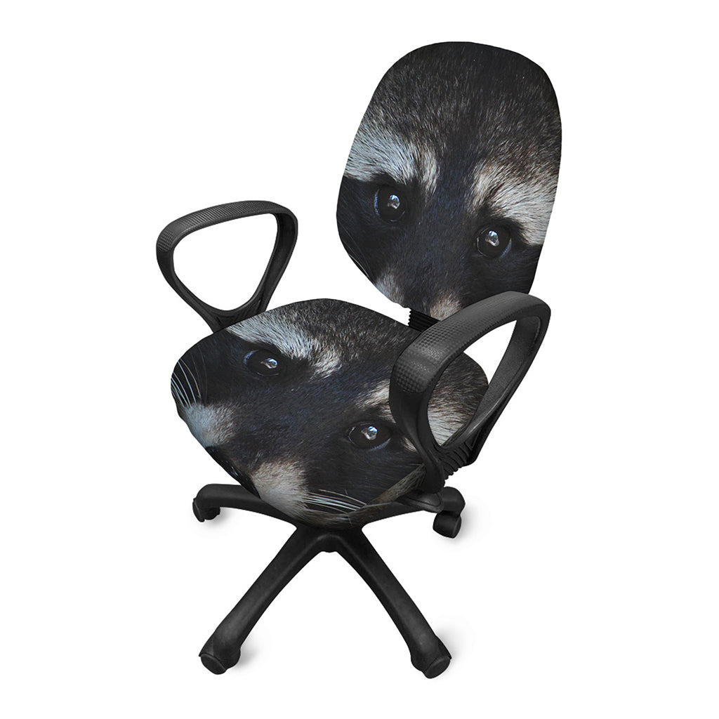 Raccoon Portrait Print Office Chair Cover