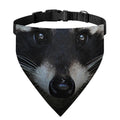 Raccoon Portrait Print Over The Collar Dog Bandana