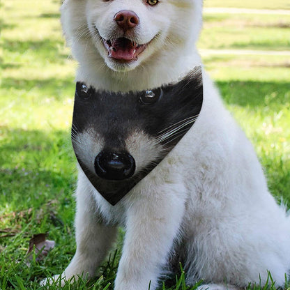 Raccoon Portrait Print Over The Collar Dog Bandana