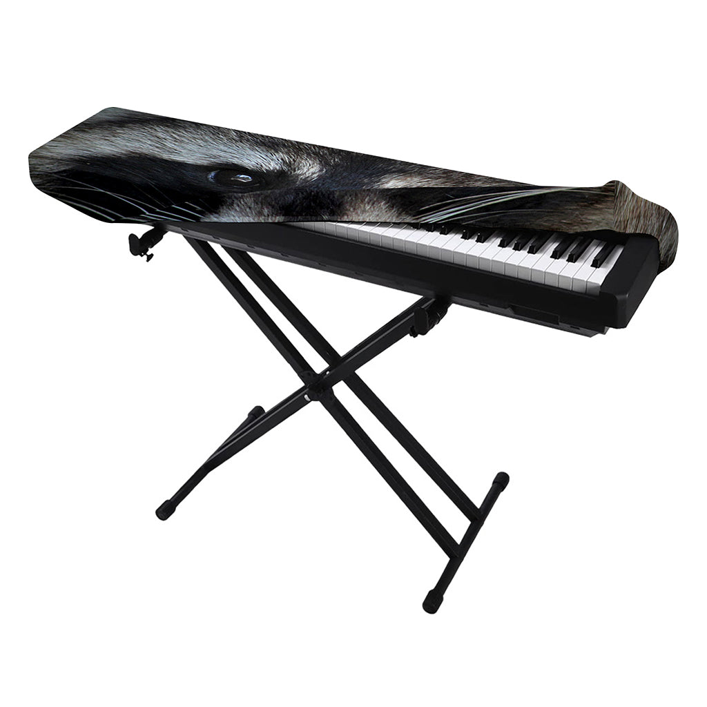 Raccoon Portrait Print Piano Keyboard Cover