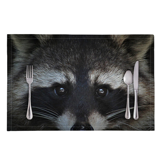 Raccoon Portrait Print Placemat