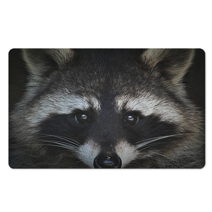 Raccoon Portrait Print Polyester Doormat