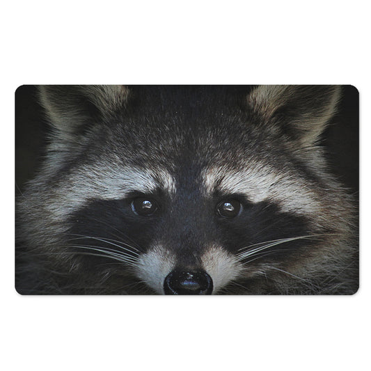Raccoon Portrait Print Polyester Doormat