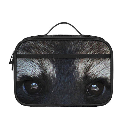 Raccoon Portrait Print Portable Lunch Bag