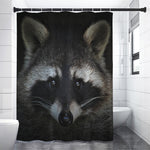 Raccoon Portrait Print Premium Shower Curtain