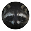 Raccoon Portrait Print Round Blanket