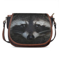 Raccoon Portrait Print Saddle Bag