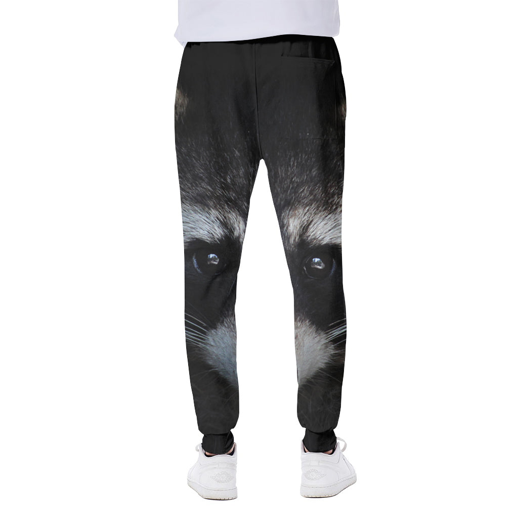 Raccoon Portrait Print Scuba Joggers