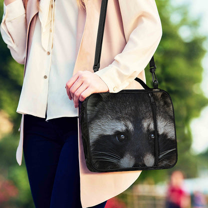 Raccoon Portrait Print Shoulder Strap Bible Bag