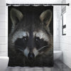 Raccoon Portrait Print Shower Curtain