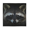 Raccoon Portrait Print Silk Bandana