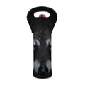 Raccoon Portrait Print Single Neoprene Wine Tote