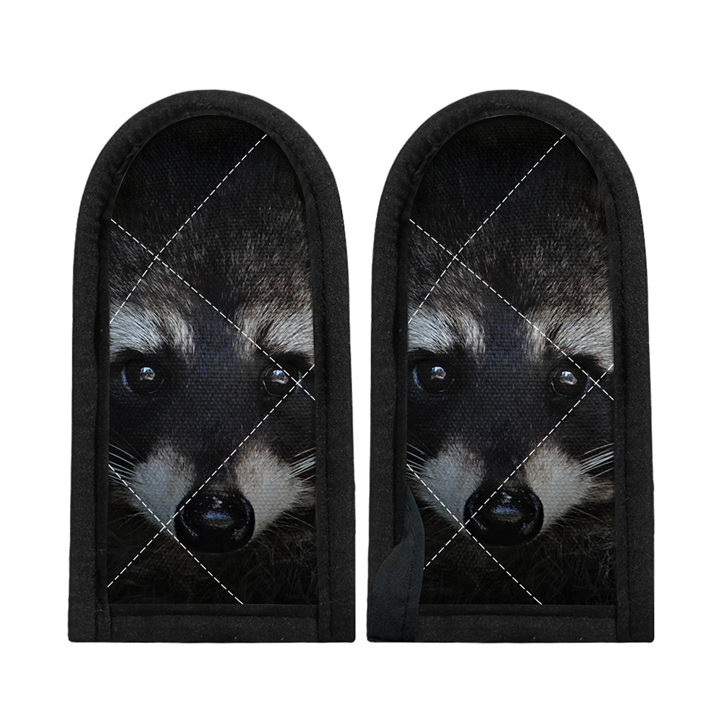 Raccoon Portrait Print Skillet Handle Cover