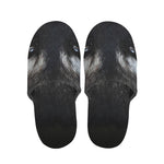 Raccoon Portrait Print Slippers