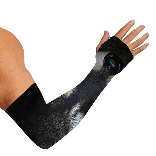 Raccoon Portrait Print Sun Protection Arm Sleeves