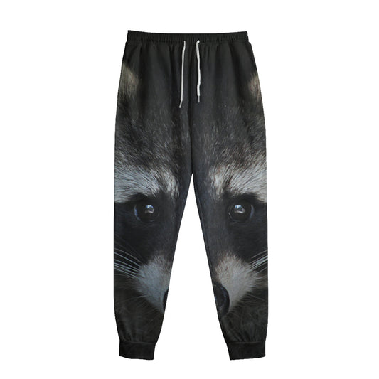 Raccoon Portrait Print Sweatpants