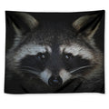 Raccoon Portrait Print Tapestry