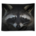 Raccoon Portrait Print Tapestry