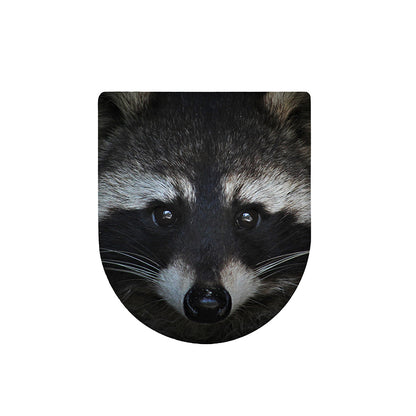 Raccoon Portrait Print Toilet Lid Cover