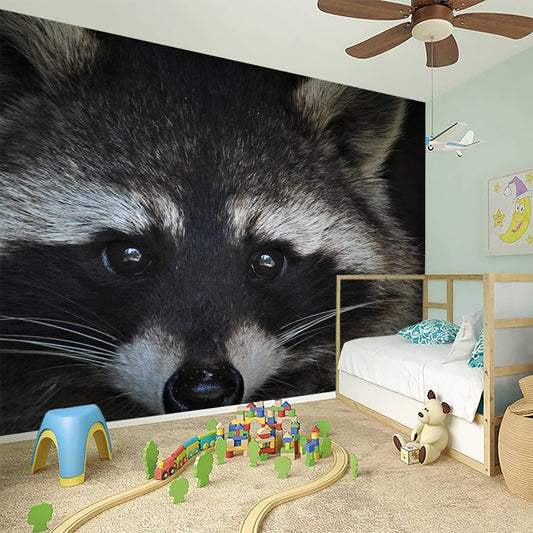 Raccoon Portrait Print Wall Sticker