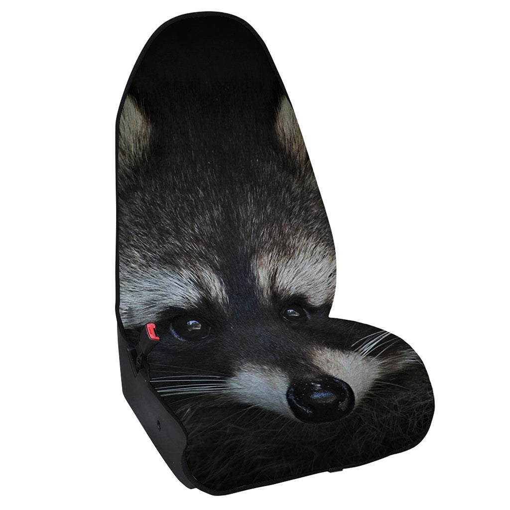 Raccoon Portrait Print Waterproof Car Seat Cover