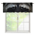 Raccoon Portrait Print Window Valance