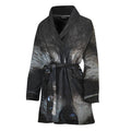 Raccoon Portrait Print Women's Bathrobe
