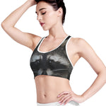 Raccoon Portrait Print Women's Sports Bra