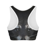 Raccoon Portrait Print Women's Sports Bra