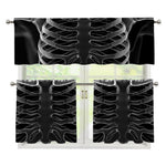 Radiologist X-Ray Film Print 3 Piece Kitchen Curtains