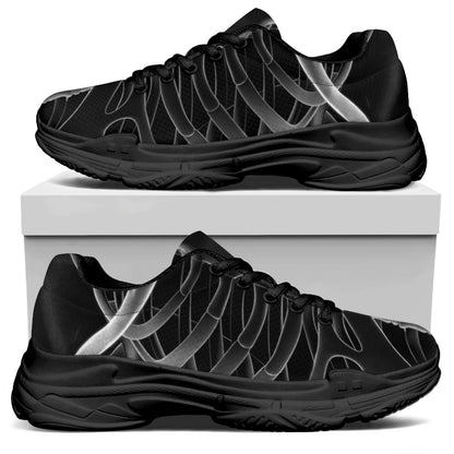 Radiologist X-Ray Film Print Black Chunky Shoes