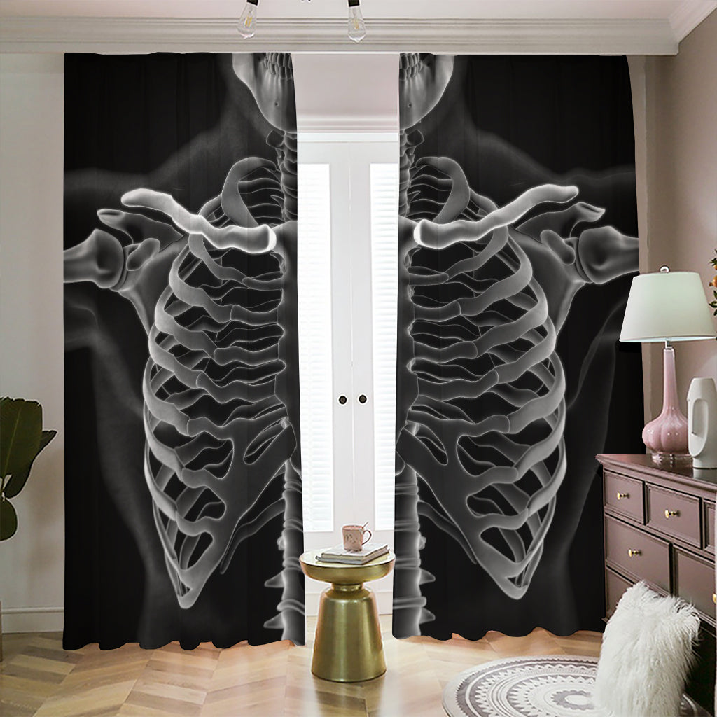 Radiologist X-Ray Film Print Blackout Pencil Pleat Curtains