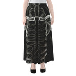 Radiologist X-Ray Film Print Chiffon Maxi Skirt