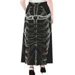 Radiologist X-Ray Film Print Chiffon Maxi Skirt