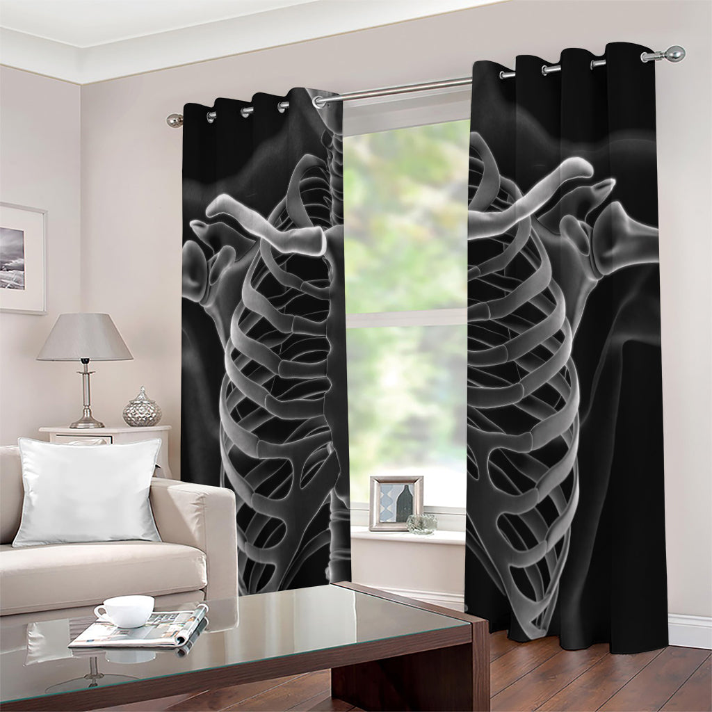 Radiologist X-Ray Film Print Extra Wide Grommet Curtains