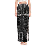 Radiologist X-Ray Film Print High Slit Maxi Skirt