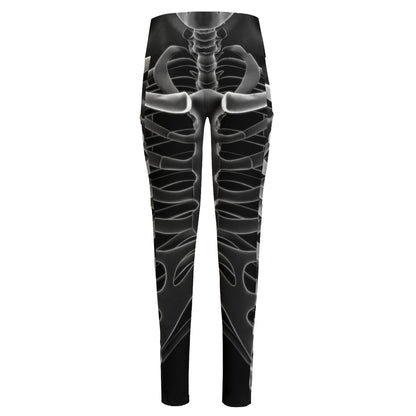 Radiologist X-Ray Film Print High-Waisted Pocket Leggings