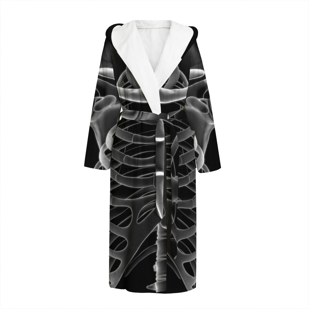 Radiologist X-Ray Film Print Hooded Bathrobe